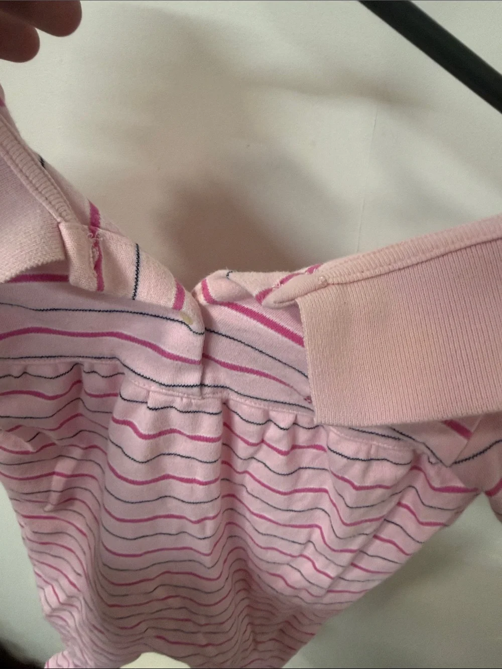 Ralph Lauren Pink and Dark Pink Striped Footed One-Piece